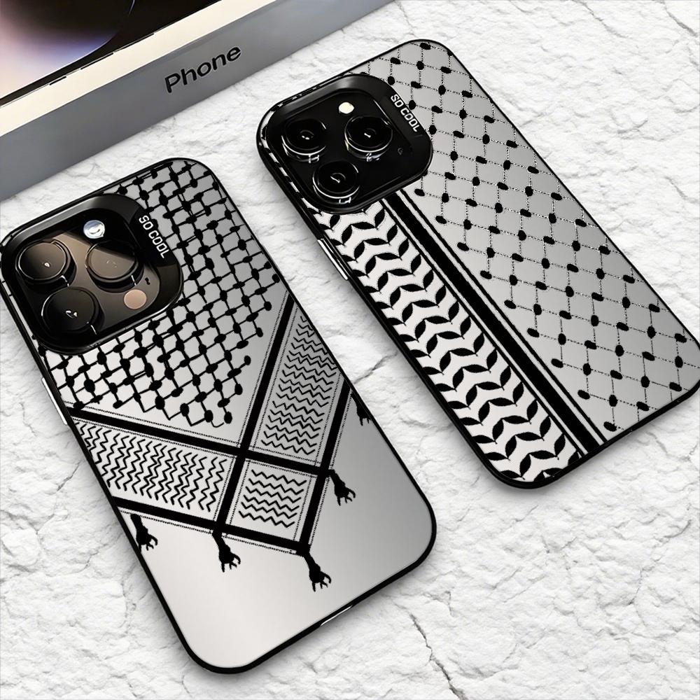 Phone Cases Iphone 15 - غطاء هاتف بتصميم الكوفية الفلسطينية لأجهزة
