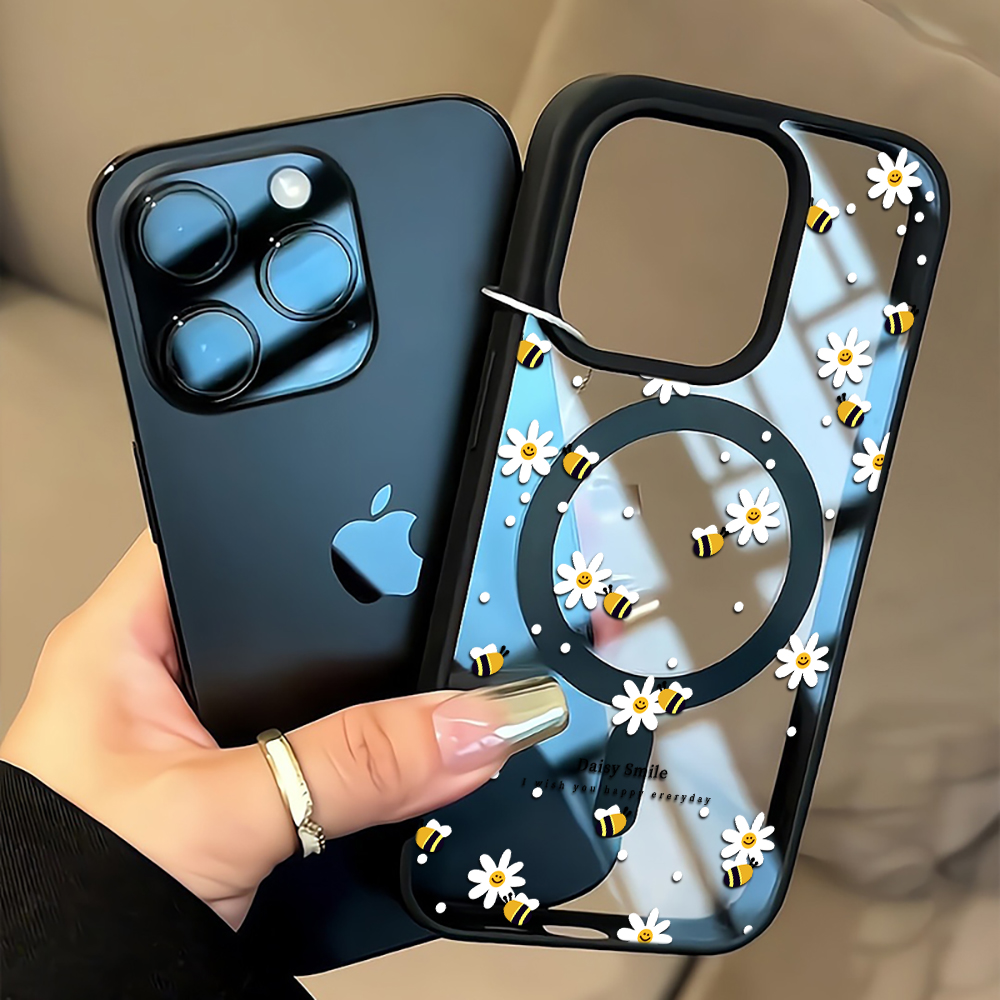 Phone Cases Magnetic - غطاء هاتف بتصميم زهرة الأقحوان الطازجة