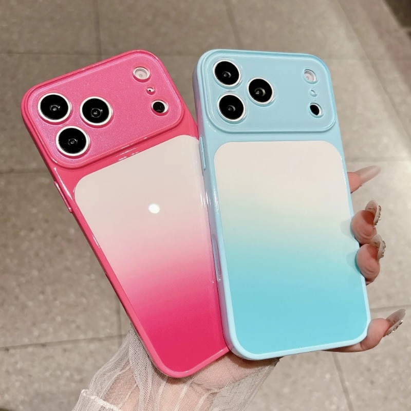 Camera Lens Protector - غطاء هاتف بتدرج ألوان الحلوى لآيفون