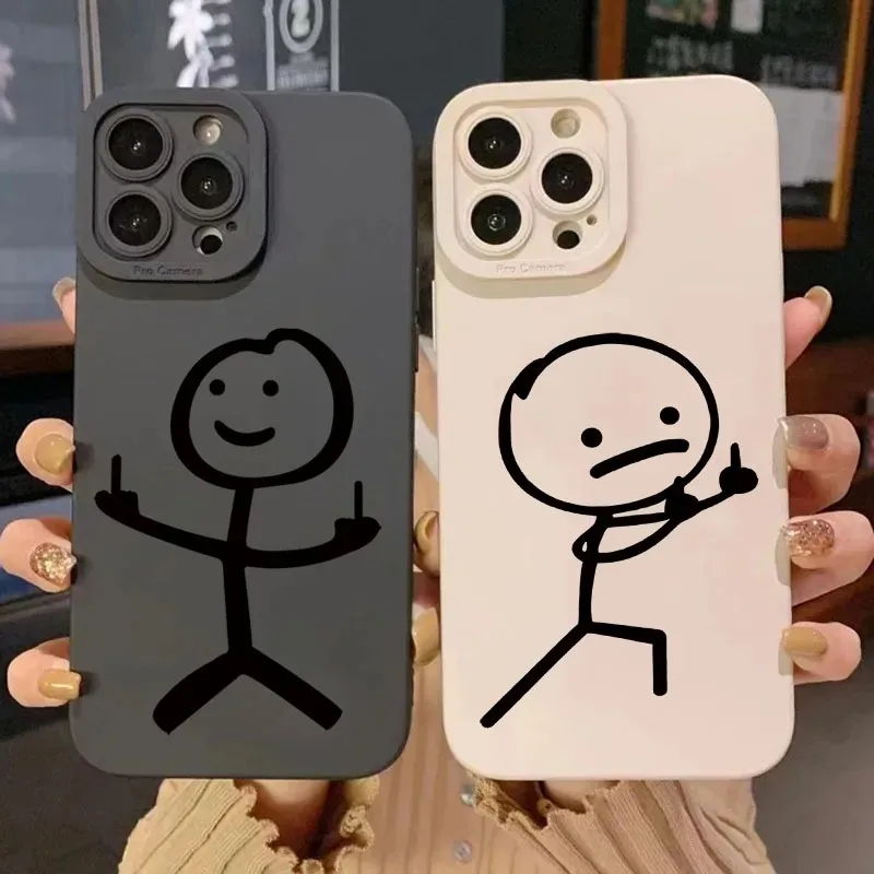 Phone Cases Cute Iphone 13 - غطاء هاتف سيليكون مطفي بتصميم رجل