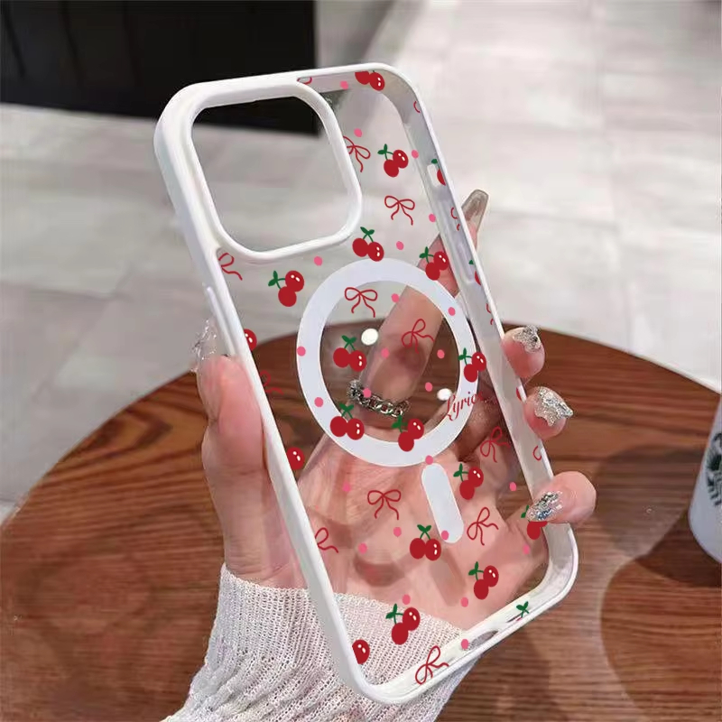 Phone Cases Hard - جراب هاتف مغناطيسي شفاف صلب بتصميم