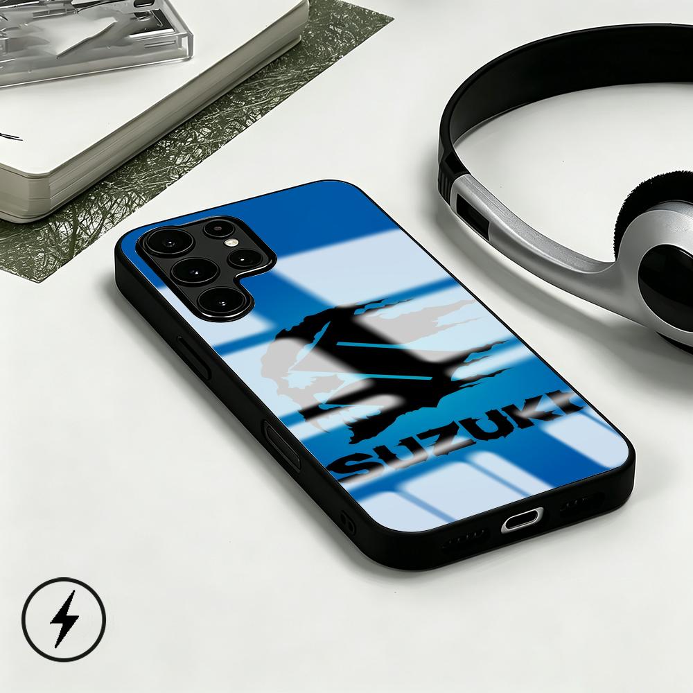 Phone Cases Magnetic - جراب هاتف زجاجي مغناطيسي بتصميم شعار