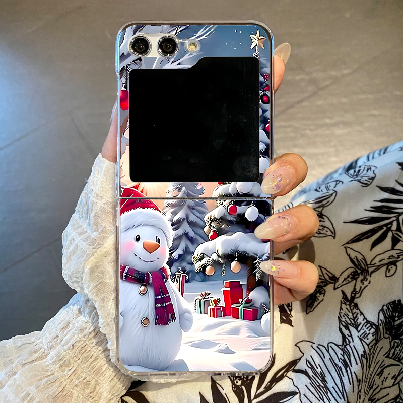 Phone Cases Hard - غطاء هاتف بتصميم رجل الثلج والأيل