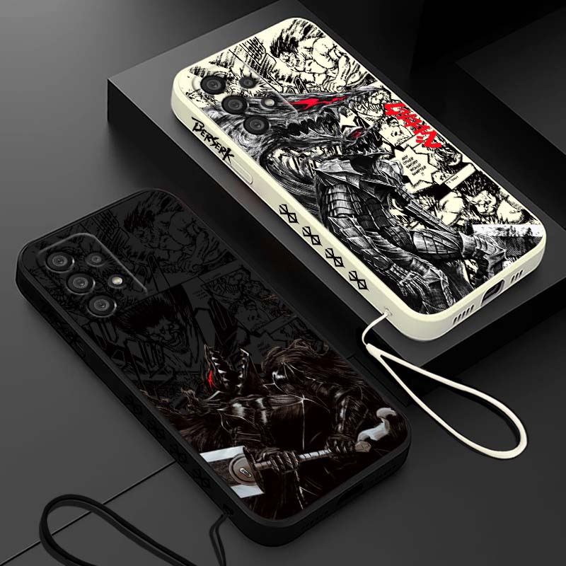 Phone Cases Samsung Galaxy - غطاء هاتف سائل بتصميم أنمي بيرسيرك