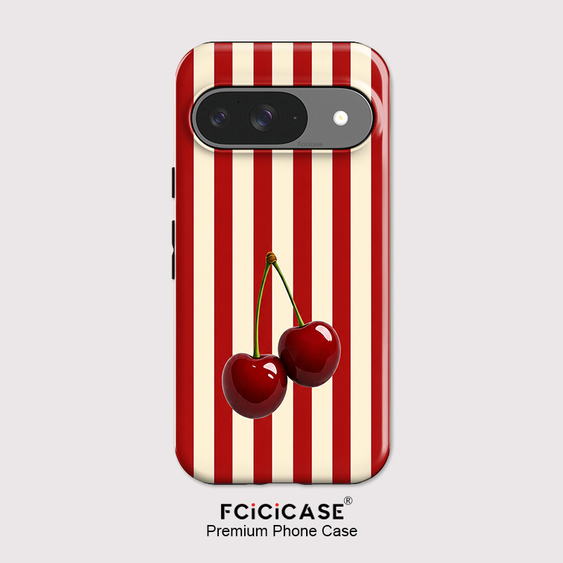 Phone Cases Pixel 10 Pro - حافظة هاتف Fcicicase بنمط خطوط الكرز