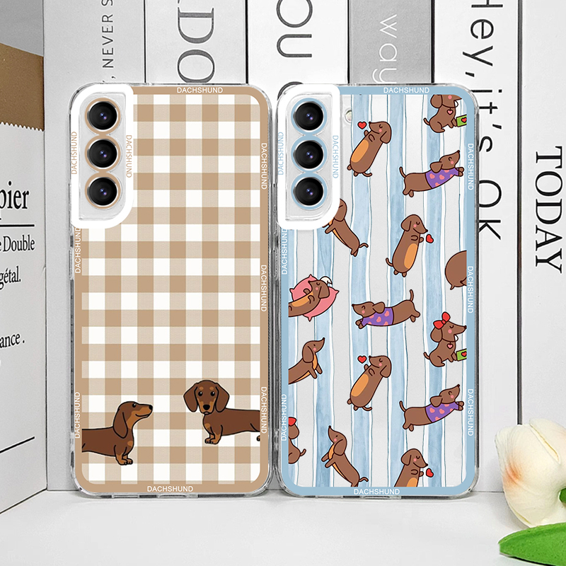 Phone Cases Samsung Galaxy - غطاء هاتف لطيف بتصميم كلب النقانق