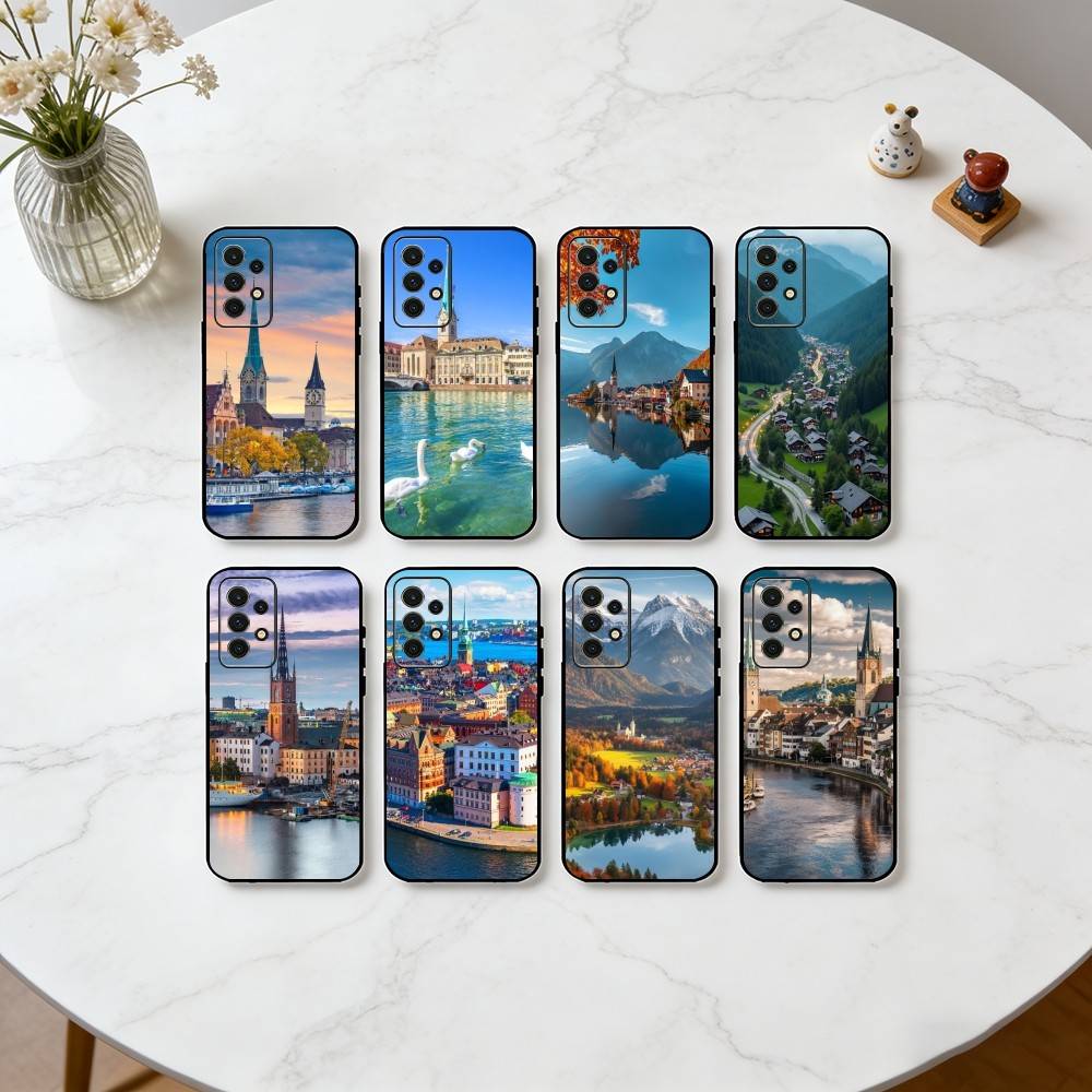 Zurich Phone Cases - غطاء هاتف مستوحى من زيورخ، أسود