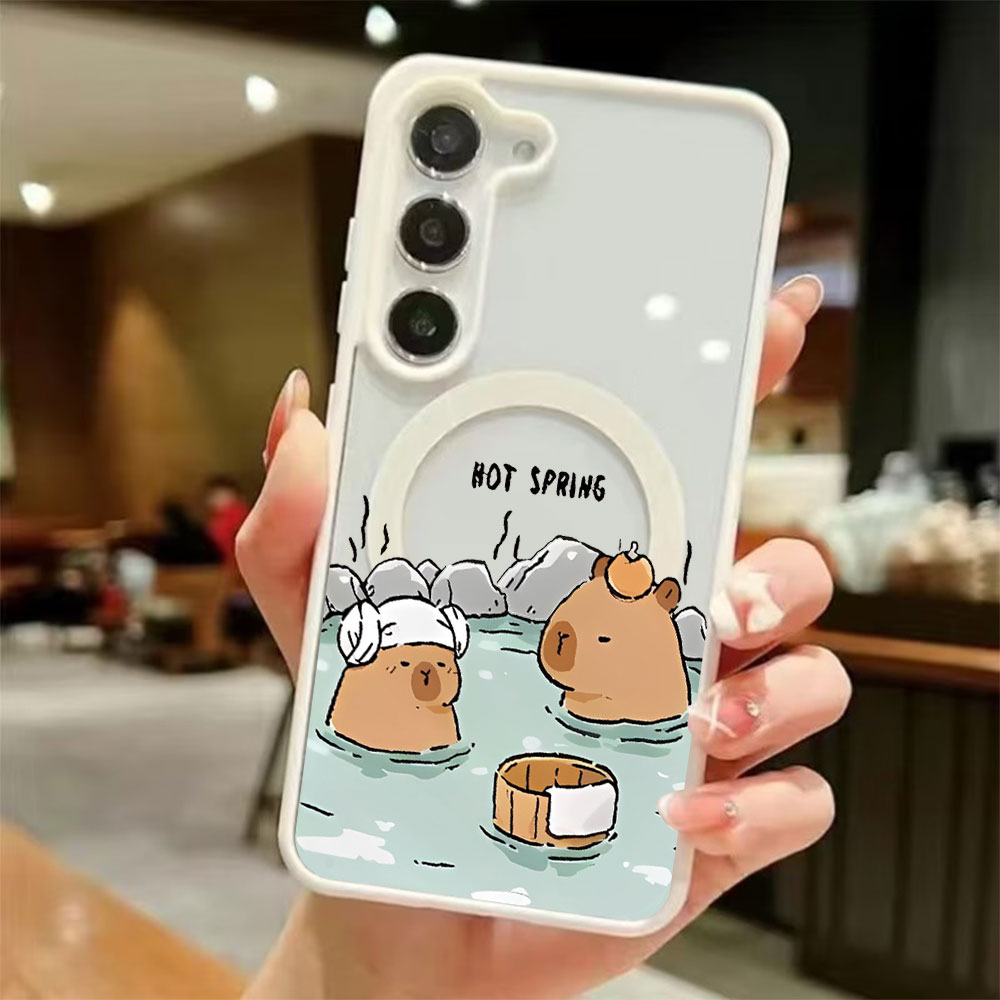 Phone Cases Magnetic - غطاء هاتف مغناطيسي شفاف ملون لسامسونج