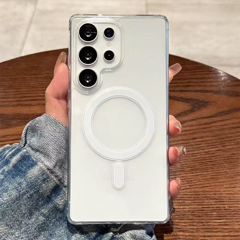 Clear Magsafe Case - غطاء هاتف شفاف مغناطيسي متوافق مع