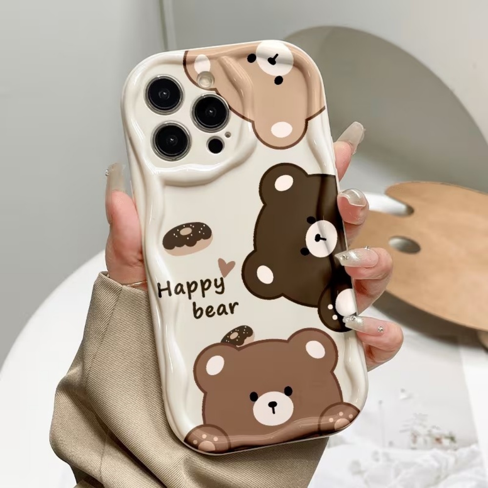 Phone Cases Cute Iphone 13 - جراب هاتف بنمط دب لطيف ونمر