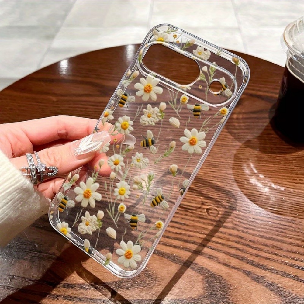 Phone Cases Pixel 10 Pro - غطاء هاتف شفاف ناعم بنمط نحلة