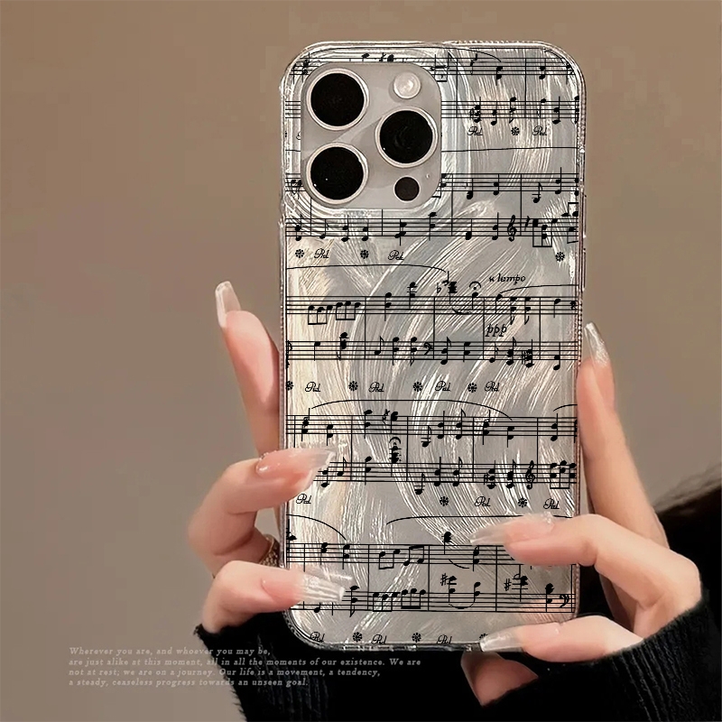 Phone Cases For Samsung A14 - غطاء هاتف بتصميم حروف ونوتات موسيقية