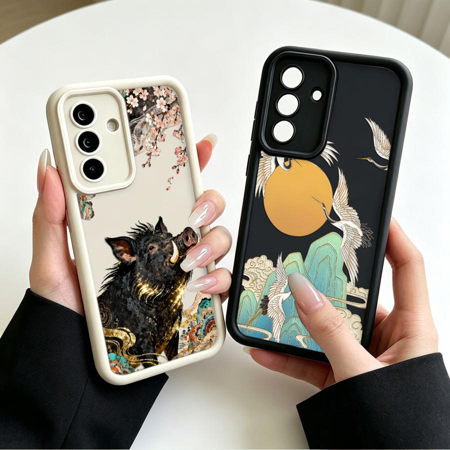Phone Cases Samsung Galaxy - غطاء هاتف بتصميم كرتوني لرافعة وغزال