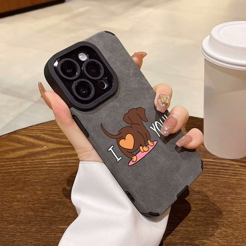 Phone Cases Cute Iphone 13 - لطيف الألماني القلب طباعة جراب هاتف