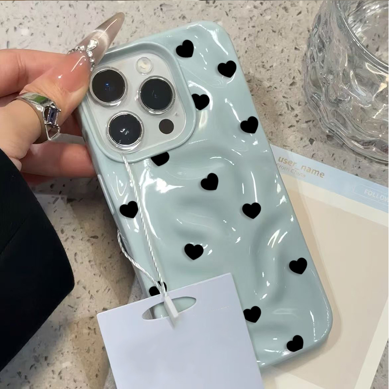 غطاء هاتف جميل بتصميم قلب أسود - مراجعة Phone Cases Cute Iphone 13 وسعره
