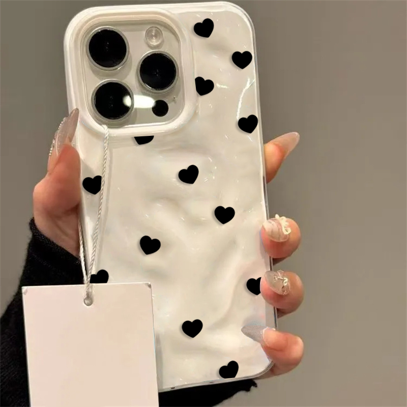 غطاء هاتف جميل بتصميم قلب أسود - مراجعة Phone Cases Cute Iphone 13 وسعره