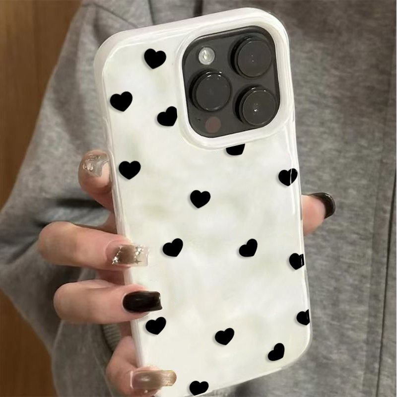 غطاء هاتف جميل بتصميم قلب أسود - مراجعة Phone Cases Cute Iphone 13 وسعره