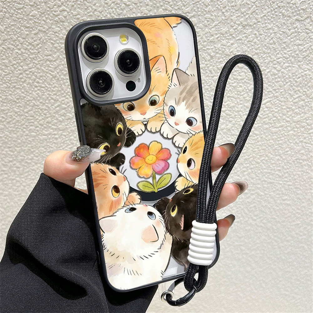 جراب هاتف شفاف بتصميم زهور وإط - مراجعة Phone Cases Magnetic وسعره