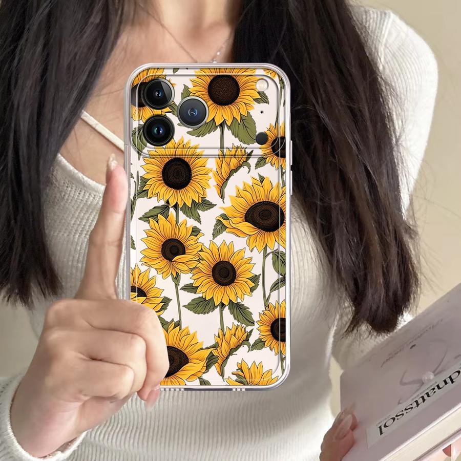 غطاء هاتف شفاف بنمط دوار الشمس - مراجعة Phone Cases Cute Iphone 13 وسعره