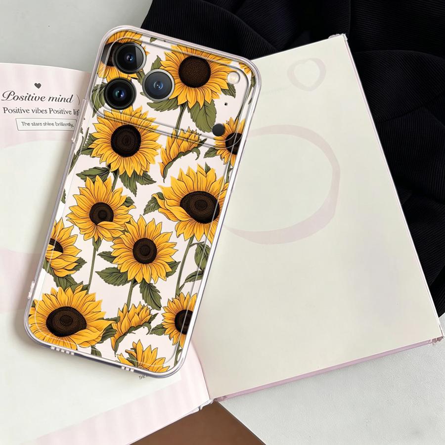 غطاء هاتف شفاف بنمط دوار الشمس - مراجعة Phone Cases Cute Iphone 13 وسعره