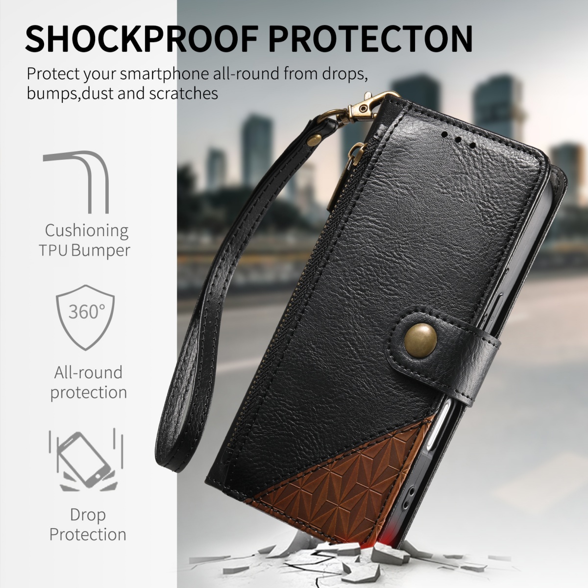 جراب هاتف جلدي بولي يوريثان بس - مراجعة Phone Cases With Wallet وسعره