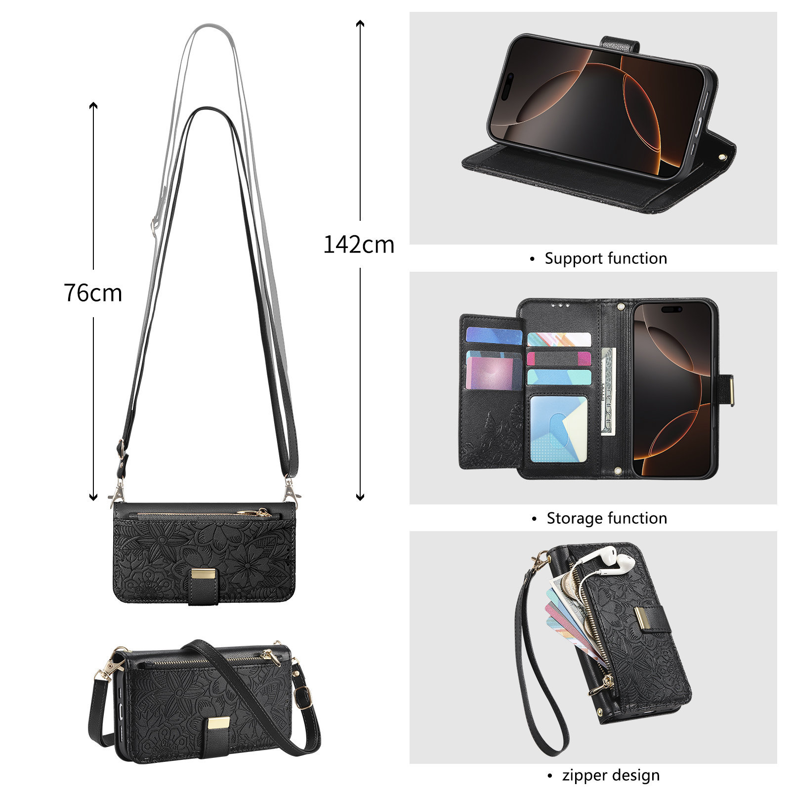 حافظة هاتف جلدية بسحاب وحزام م - مراجعة Phone Cases With Wallet وسعره