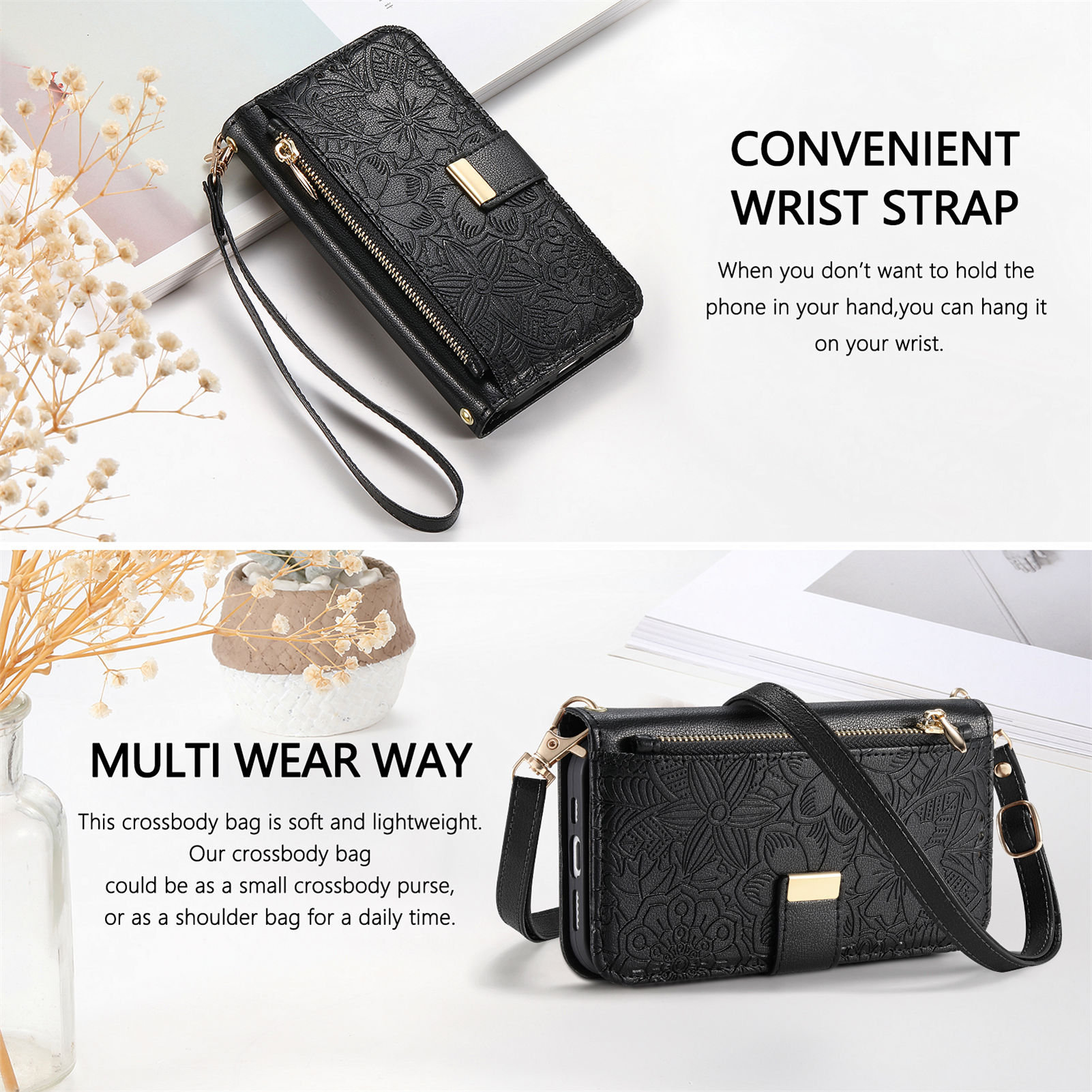 حافظة هاتف جلدية بسحاب وحزام م - مراجعة Phone Cases With Wallet وسعره