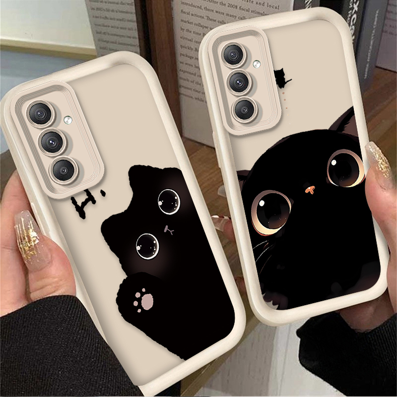 جميل كبير العينين القط قضية ال - مراجعة Phone Cases For Samsung A14 وسعره