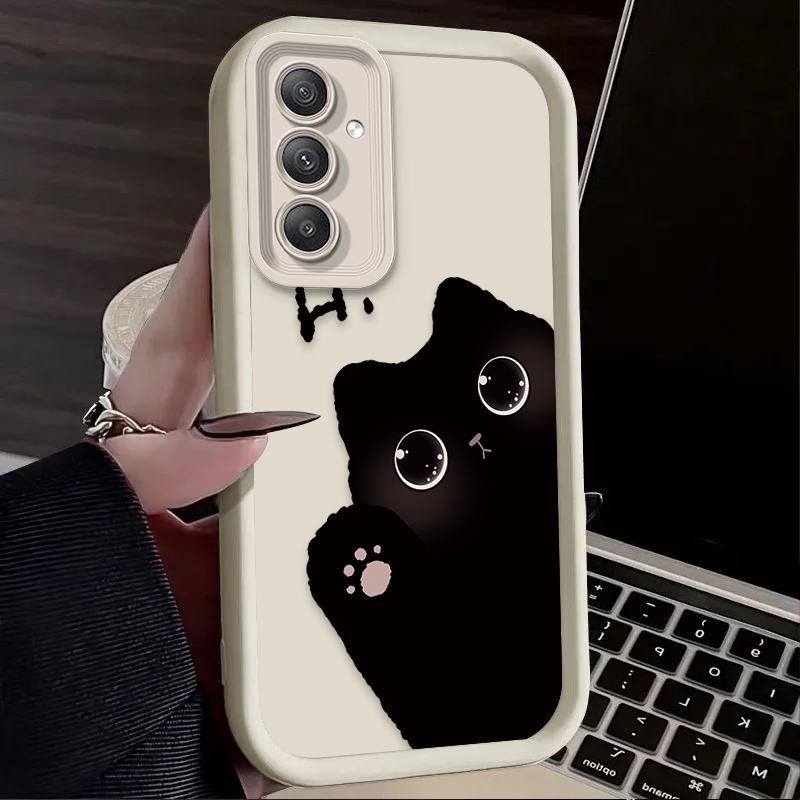 جميل كبير العينين القط قضية ال - مراجعة Phone Cases For Samsung A14 وسعره