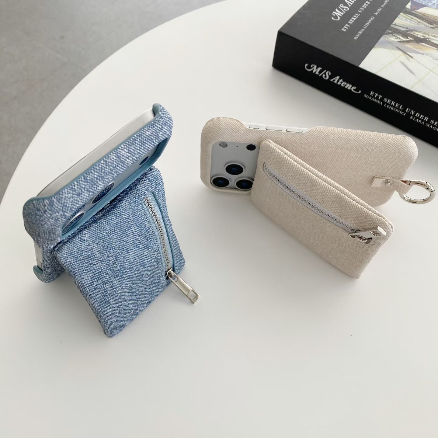 حافظة بطاقات جينز بسحاب لهاتف  - مراجعة Phone Cases With Wallet وسعره
