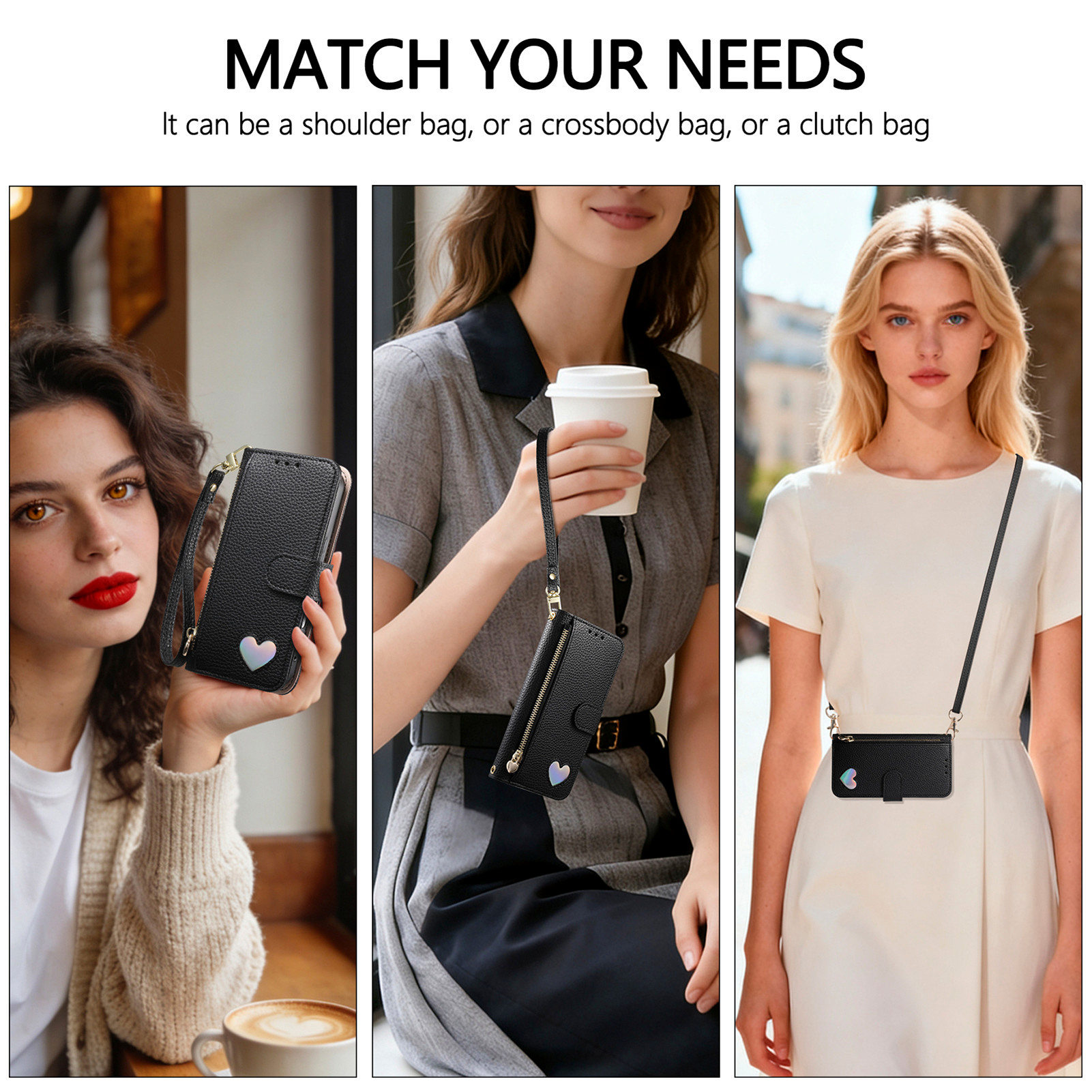 جراب هاتف جلد صناعي بسحاب وحزا - مراجعة Phone Cases With Wallet وسعره