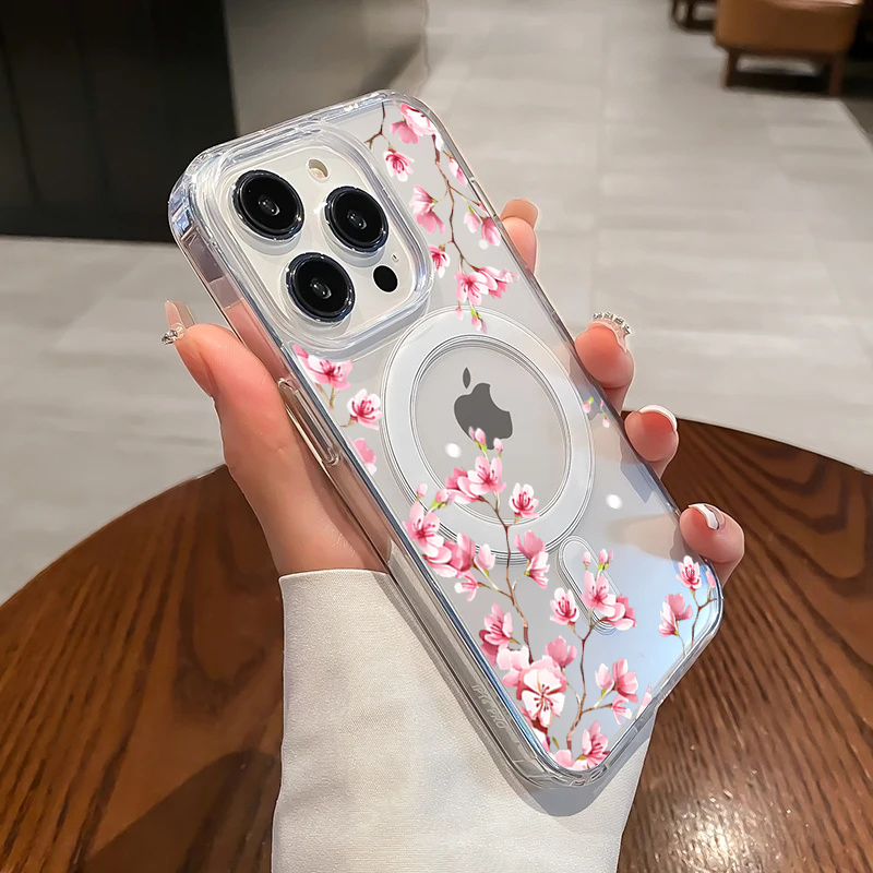 غطاء فاخر وردي اللون بتصميم ال - مراجعة Clear Magsafe Case وسعره