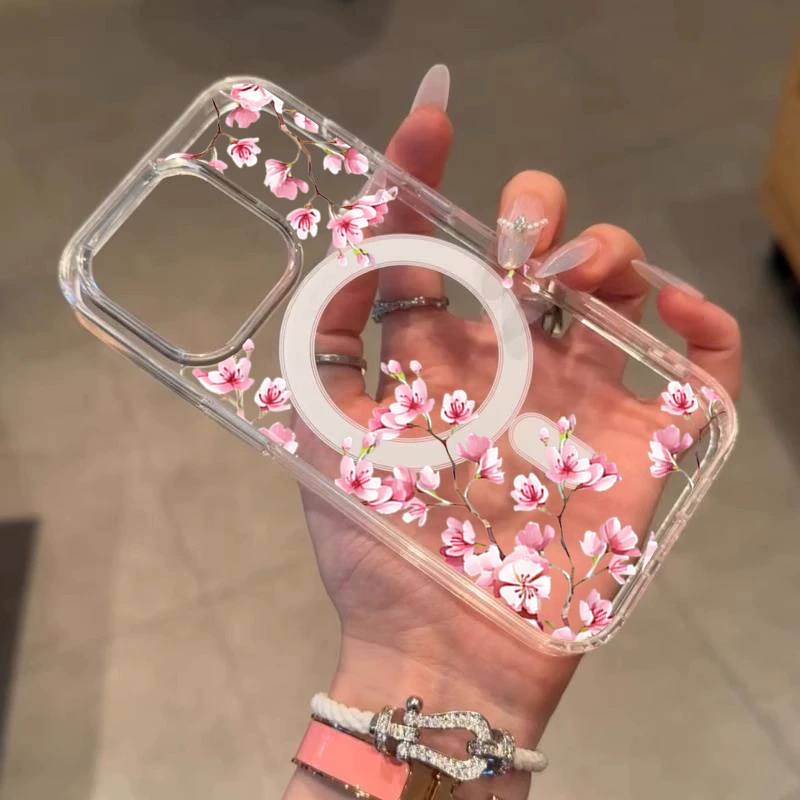 غطاء فاخر وردي اللون بتصميم ال - مراجعة Clear Magsafe Case وسعره