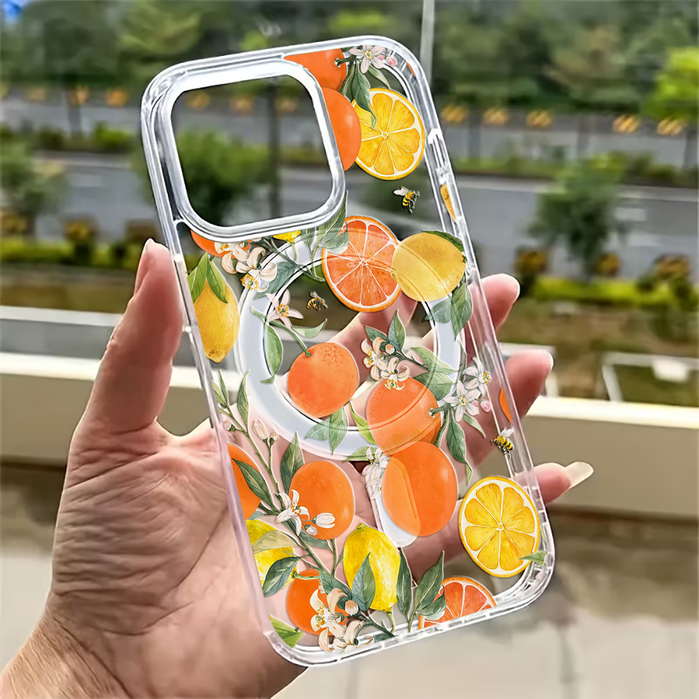 غطاء هاتف صيفي بتصميم الليمون  - مراجعة Clear Magsafe Case وسعره